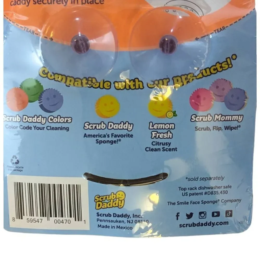 Scrub Daddy Mommy Caddy Sponge Storage New‎ Suction Cups Novelty Cleaning